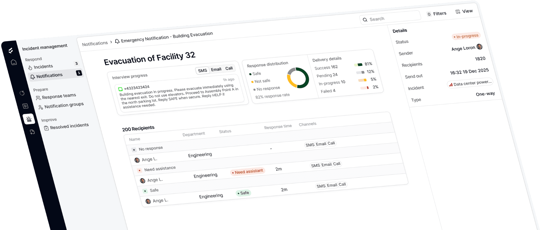 Mass Notification Platform Interface